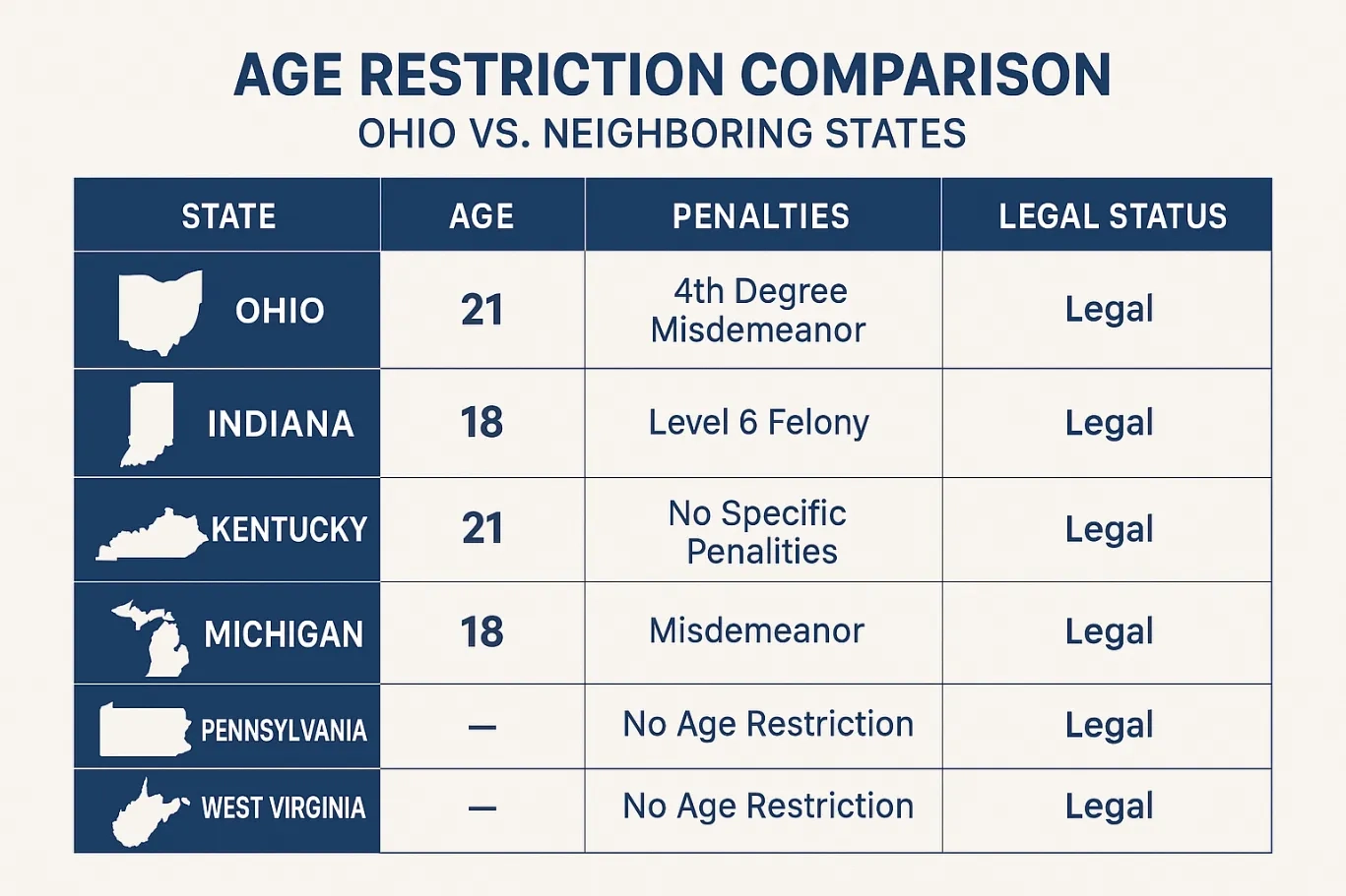 Age restrictions Comparison 
