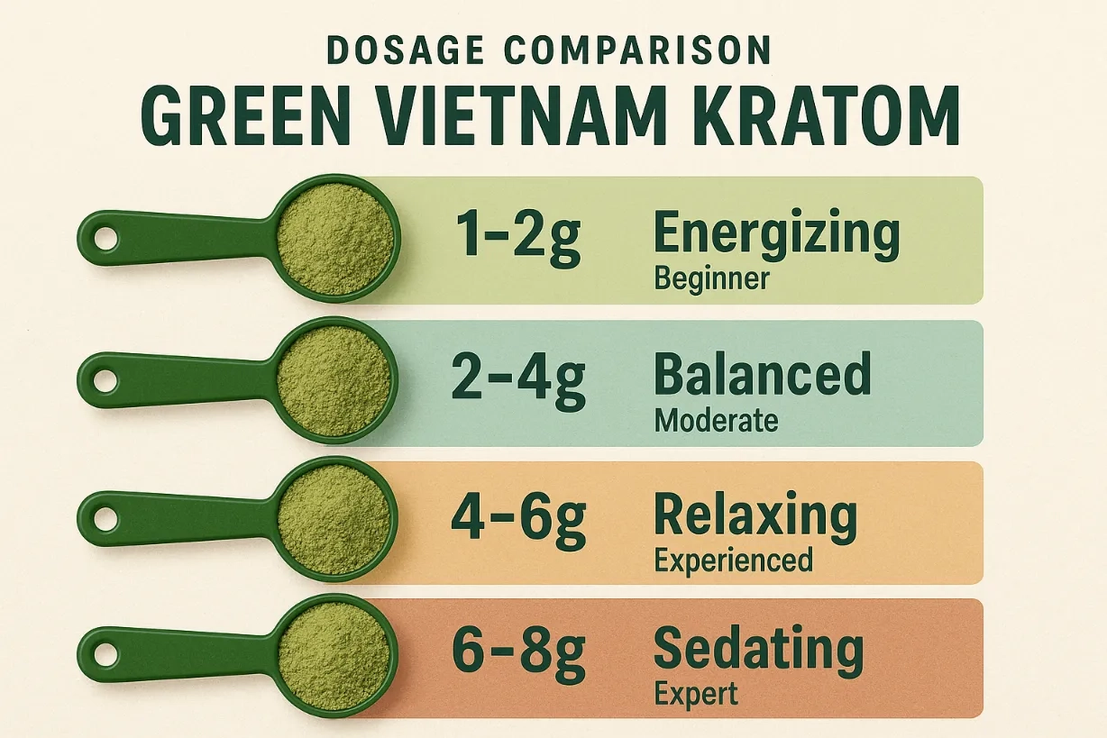 dosage comparison  Green Vietnam Kratom Online