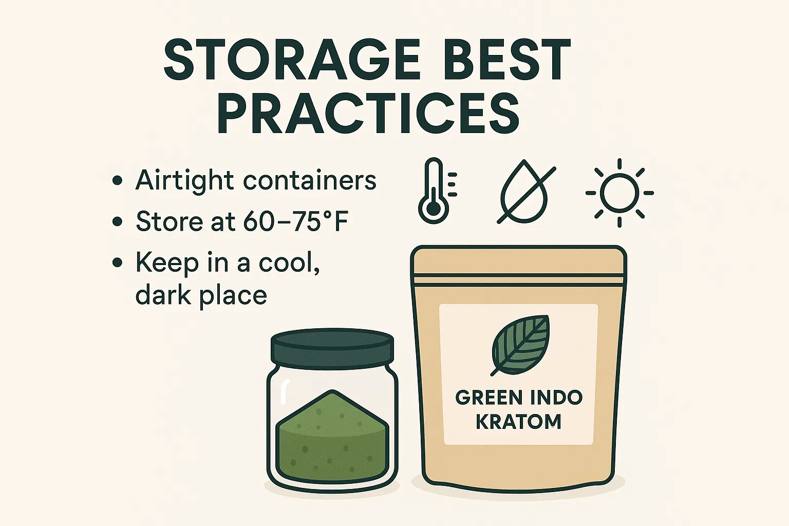 Green Indo Kratom storage best practices