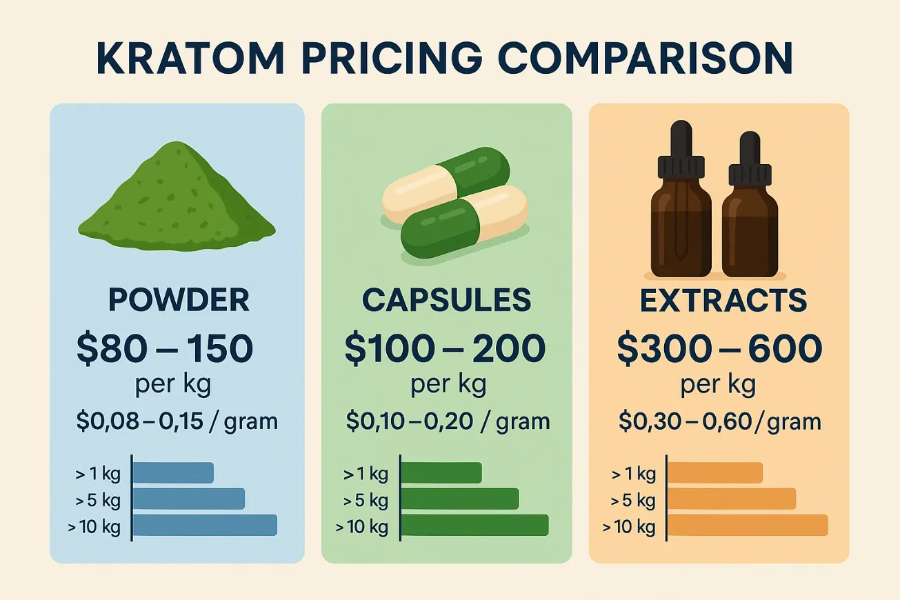 How Much Does Kratom Cost: Detailed Price Breakdown by Product Type