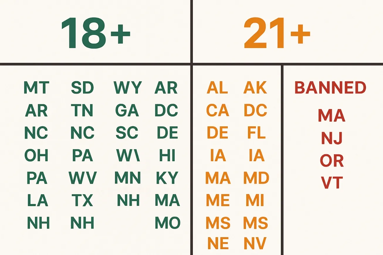 State-by-State Age Requirements for Kratom Purchase