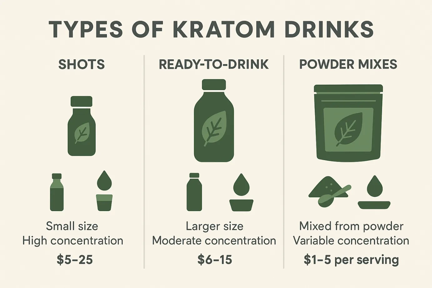 Types of Kratom Drinks Available Online