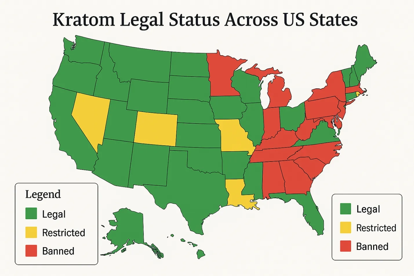 Why Is Kratom Legal map