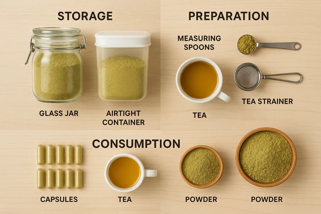 Yellow Indo Kratom Storage And Preparations