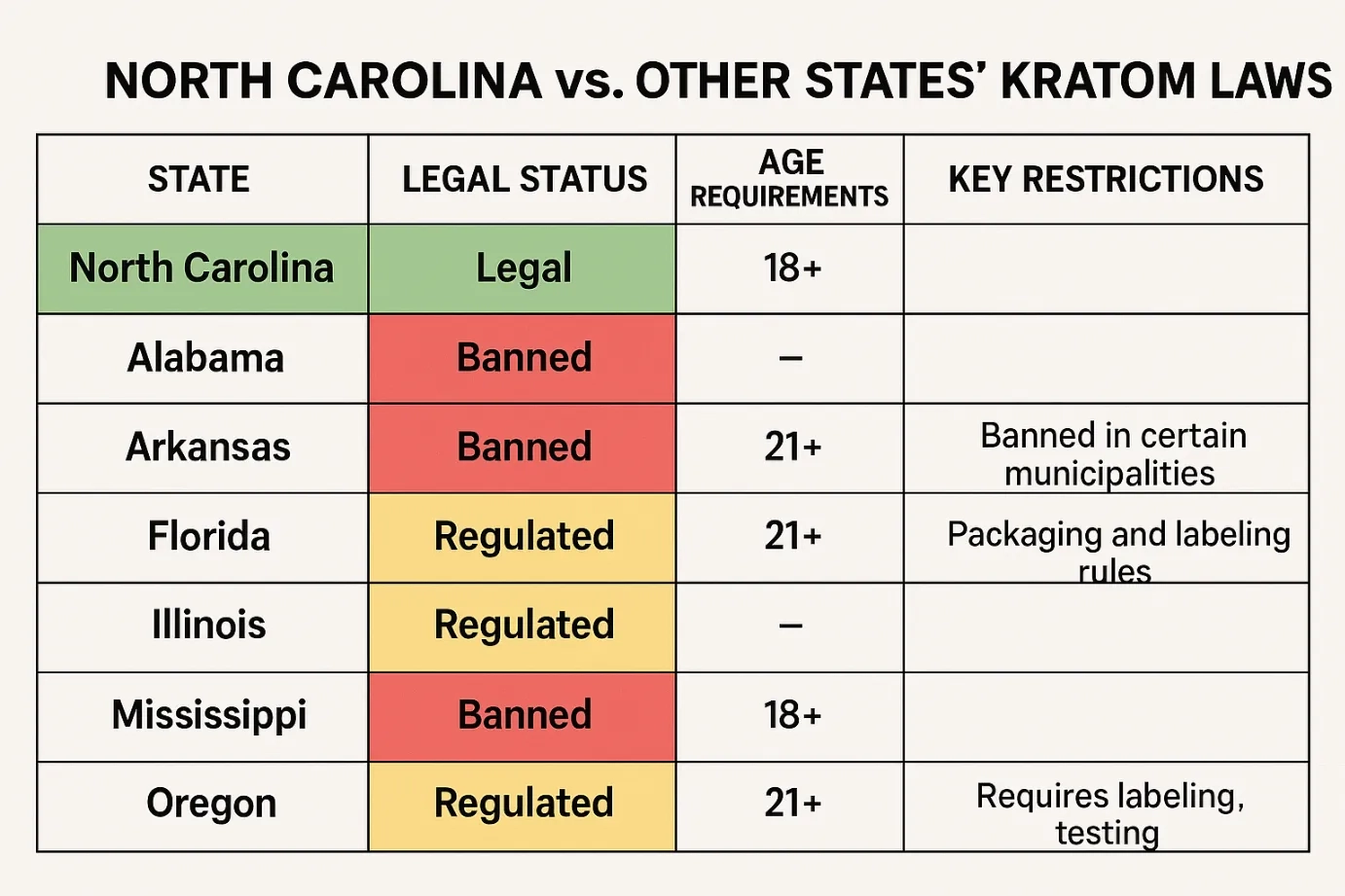 Is Kratom Legal in NC ?