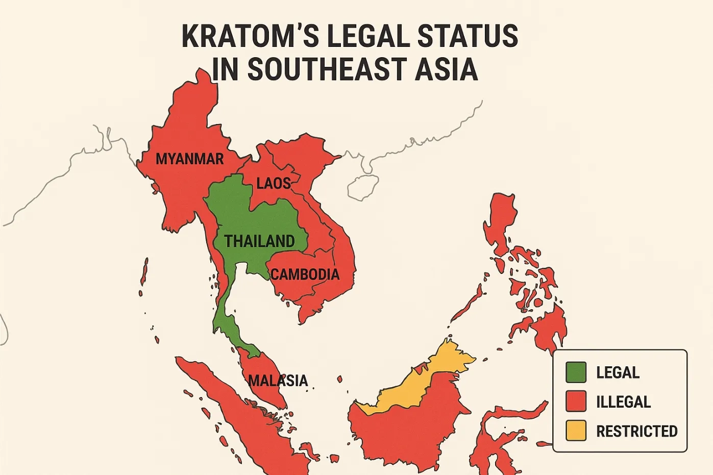 is kratom legal in thailand