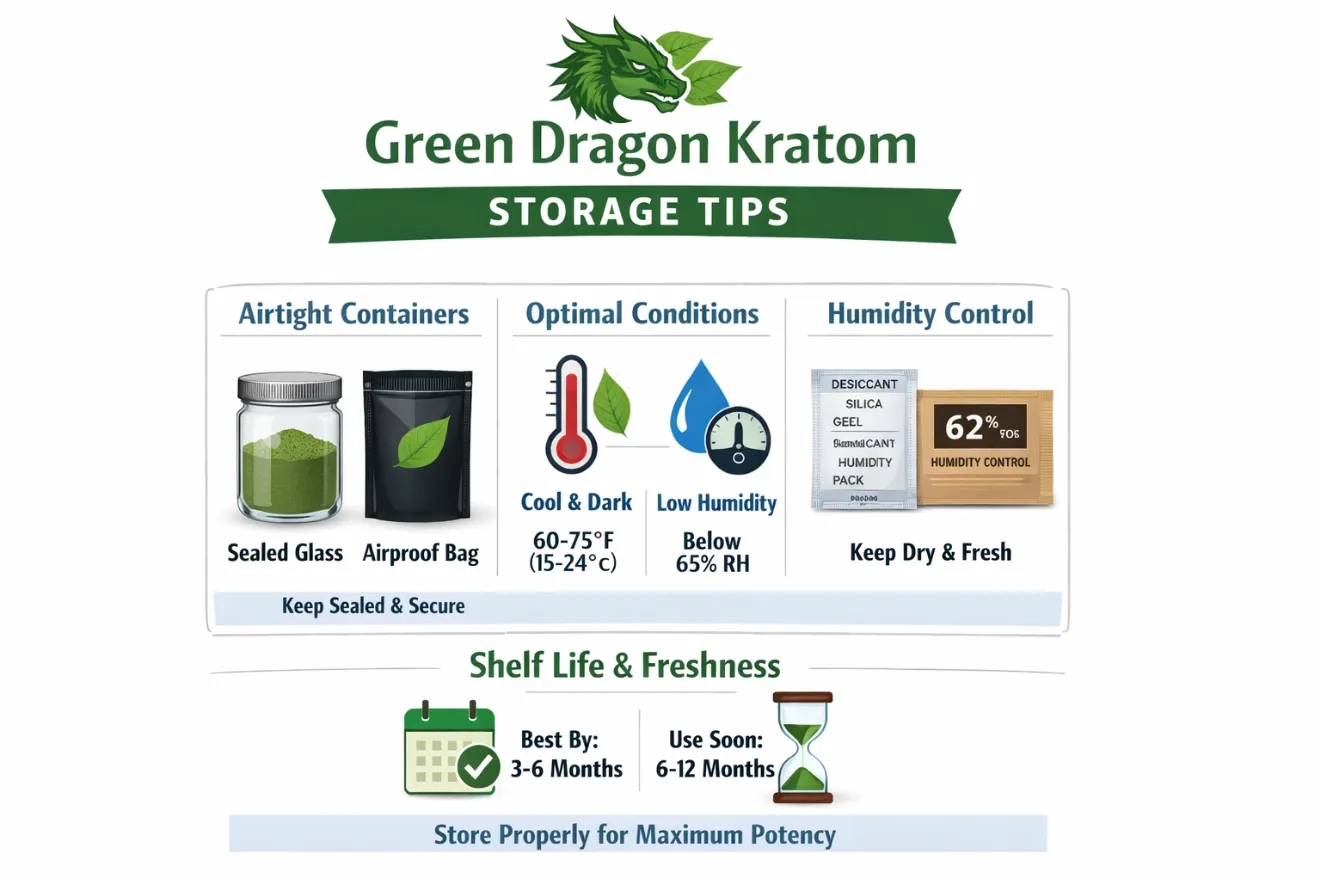 Green Dragon Kratom Review Stroage