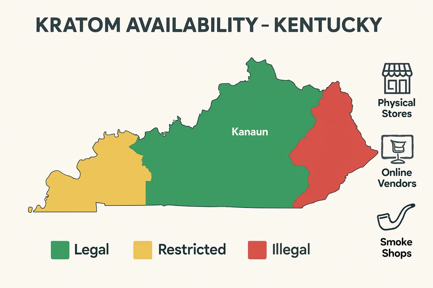 Is Kratom Legal in Kentucky Map