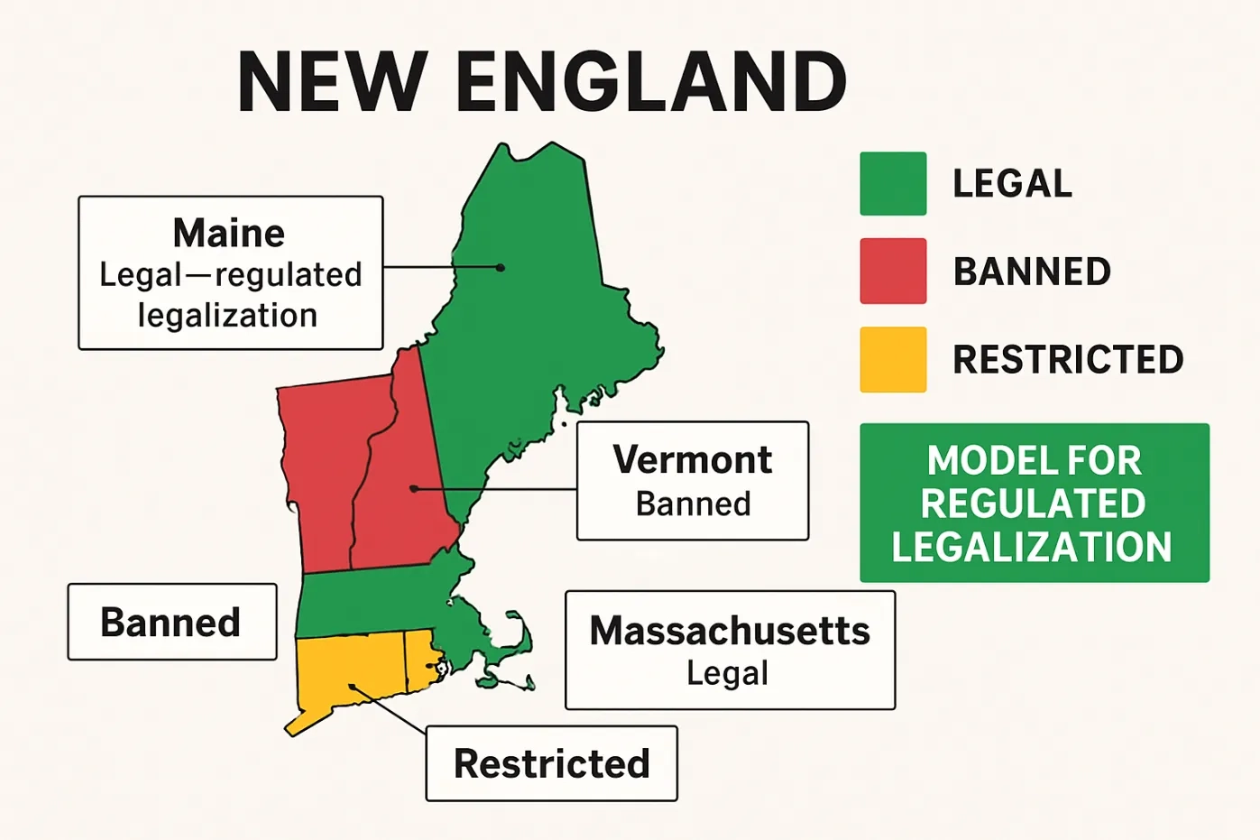Is Kratom Legal in Maine Map