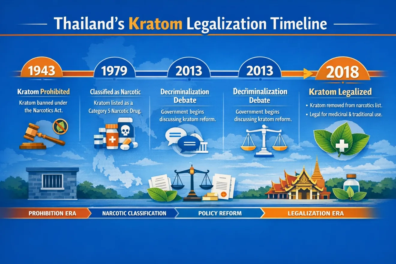 Is Kratom Legal in Thailand timeline