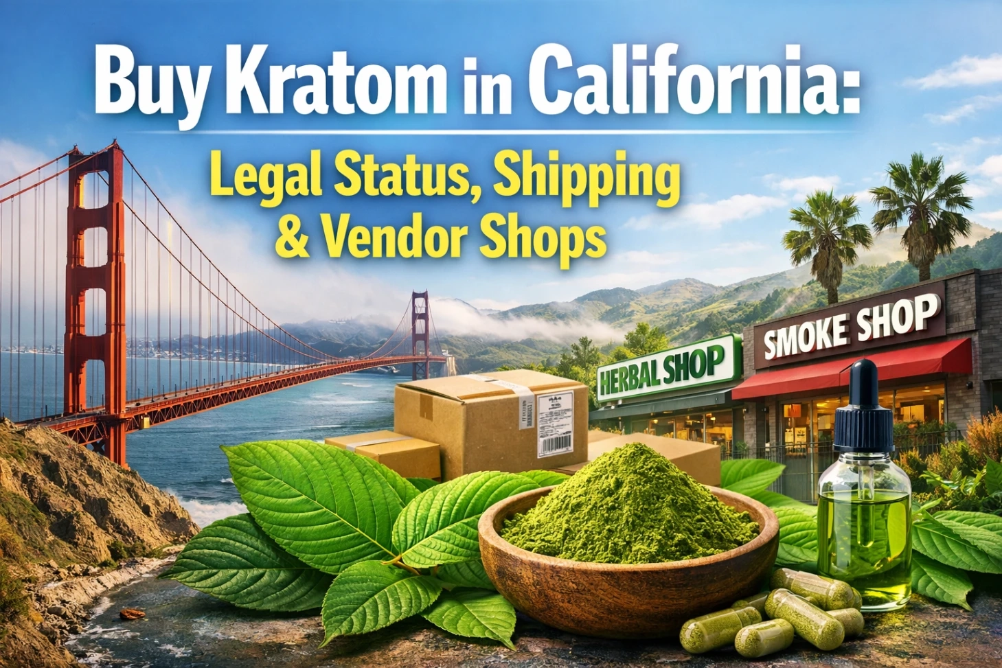 Buy Kratom in California Legal Status , Shipping & Vendor Shops