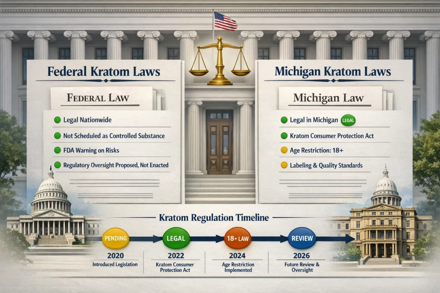 federal vs Kratom Legal in Michigan 2026