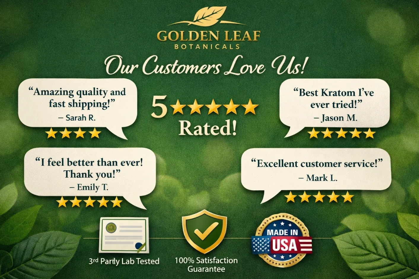 Golden Leaf Botanicals Kratom Vendor Feedback
