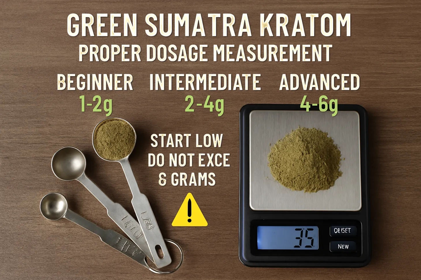 Green Sumatra Kratom Dosage Measurement