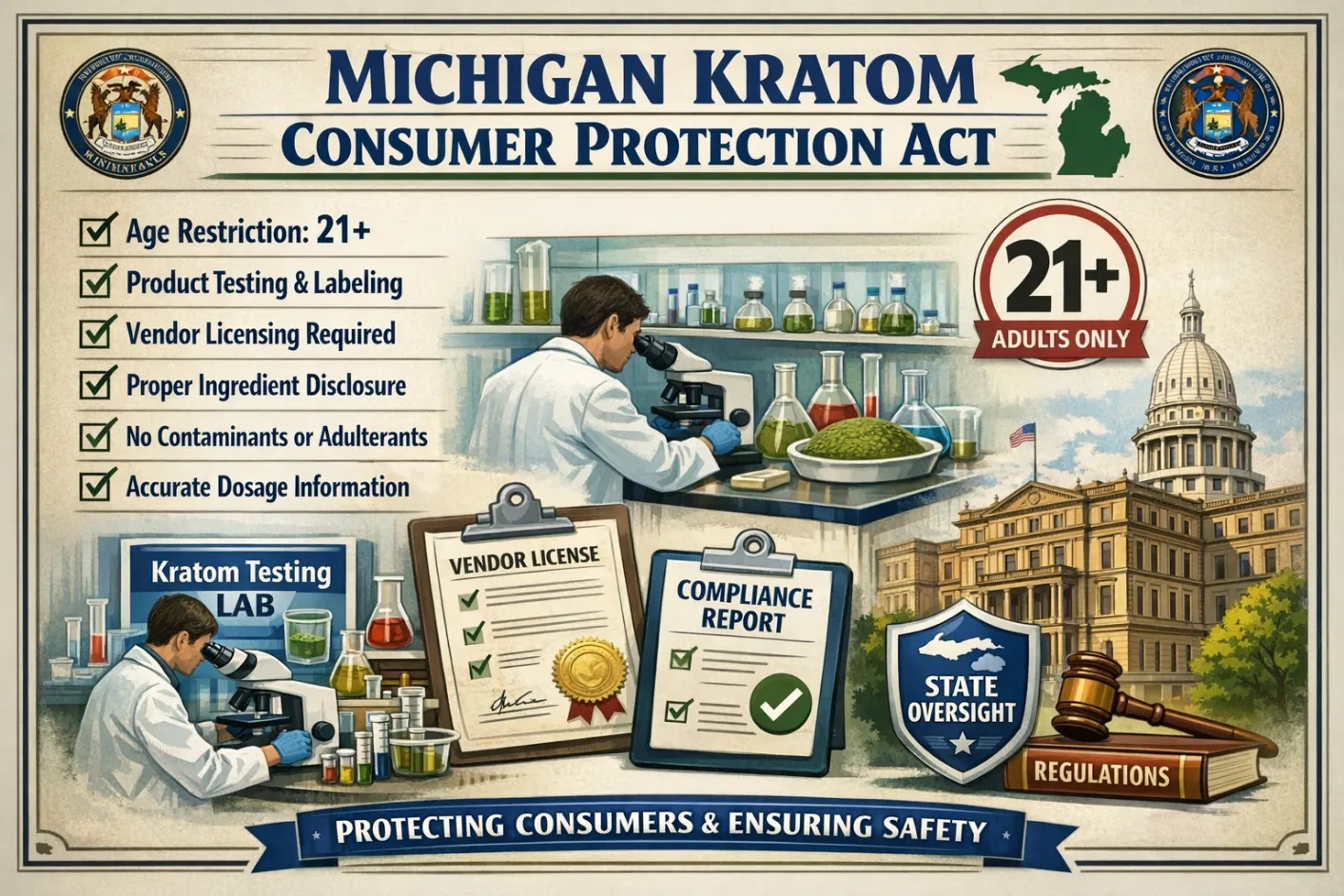 Is Kratom Legal in Michigan 2026 Laws Consumer Protection