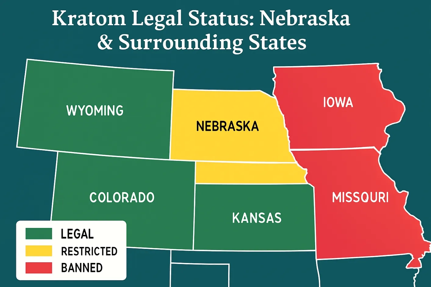Is Kratom Legal in Nebraska Map Status