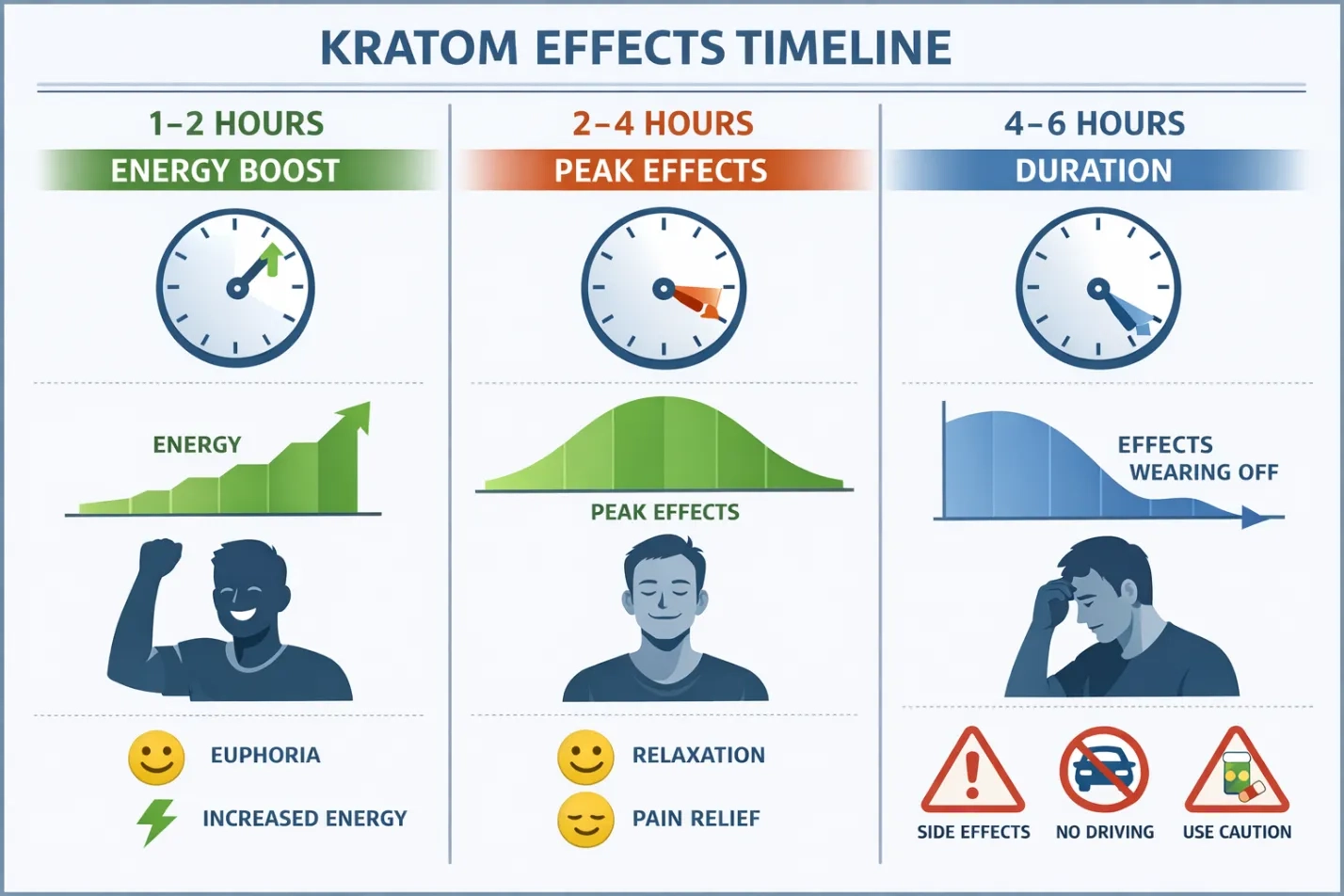 kratom effects timeline