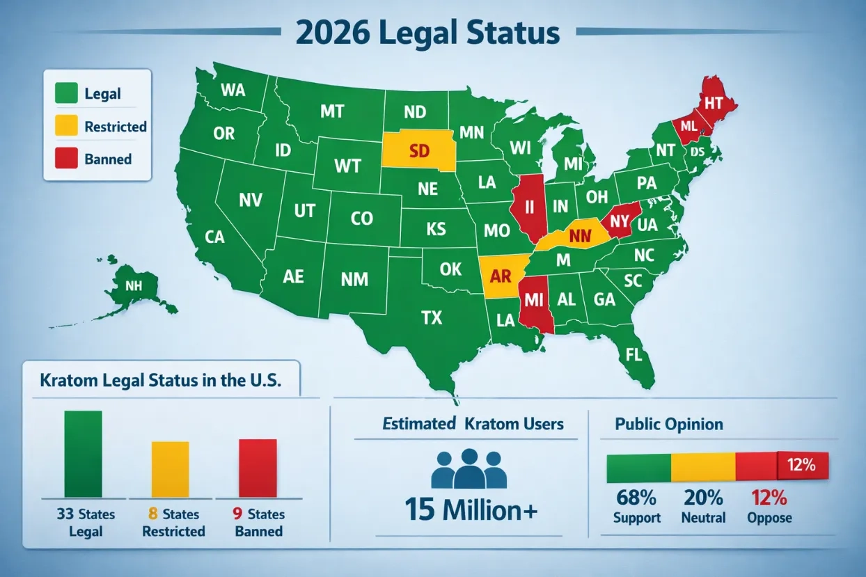 Kratom legal status map
