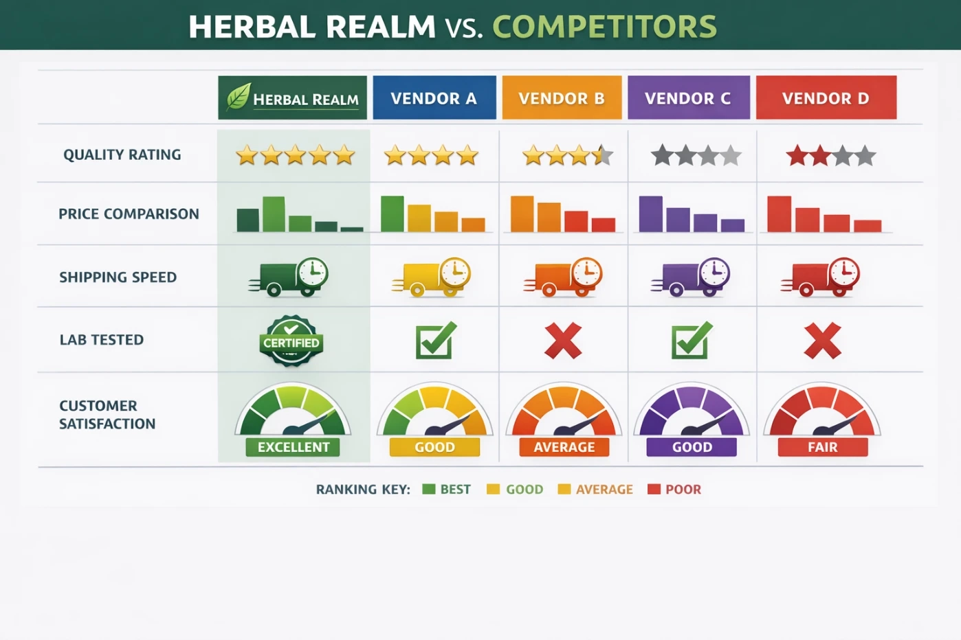 Herbal Realm Kratom Vendor Competitors