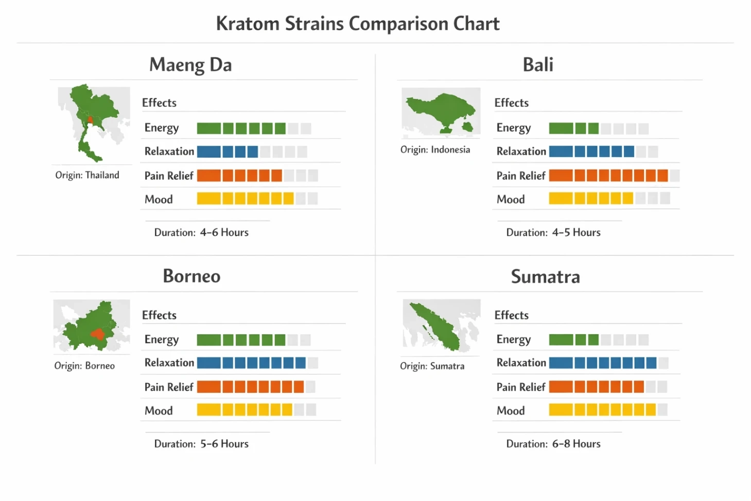 Kratom Strains Chart Compare