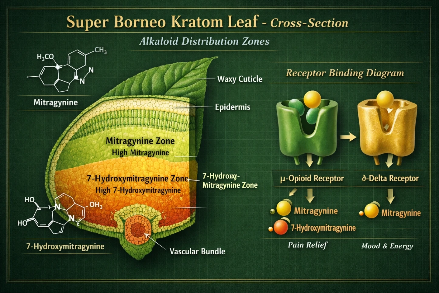 Super Borneo Kratom Alkaloid Profile