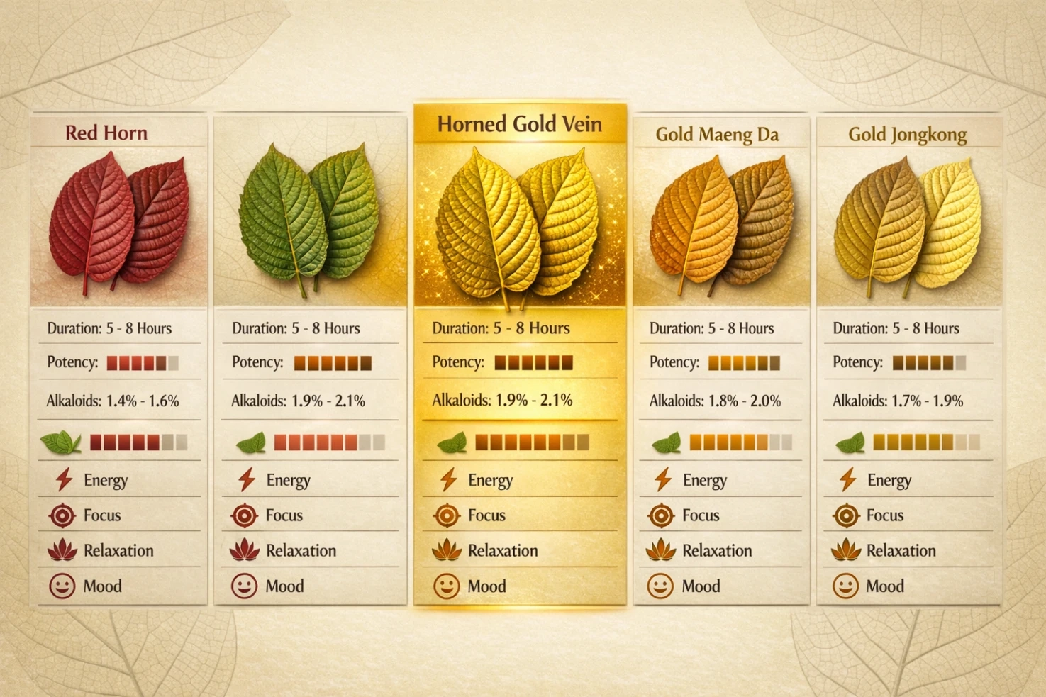 Horned Gold Vein Kratom Review Effects, Potency, and Benefits