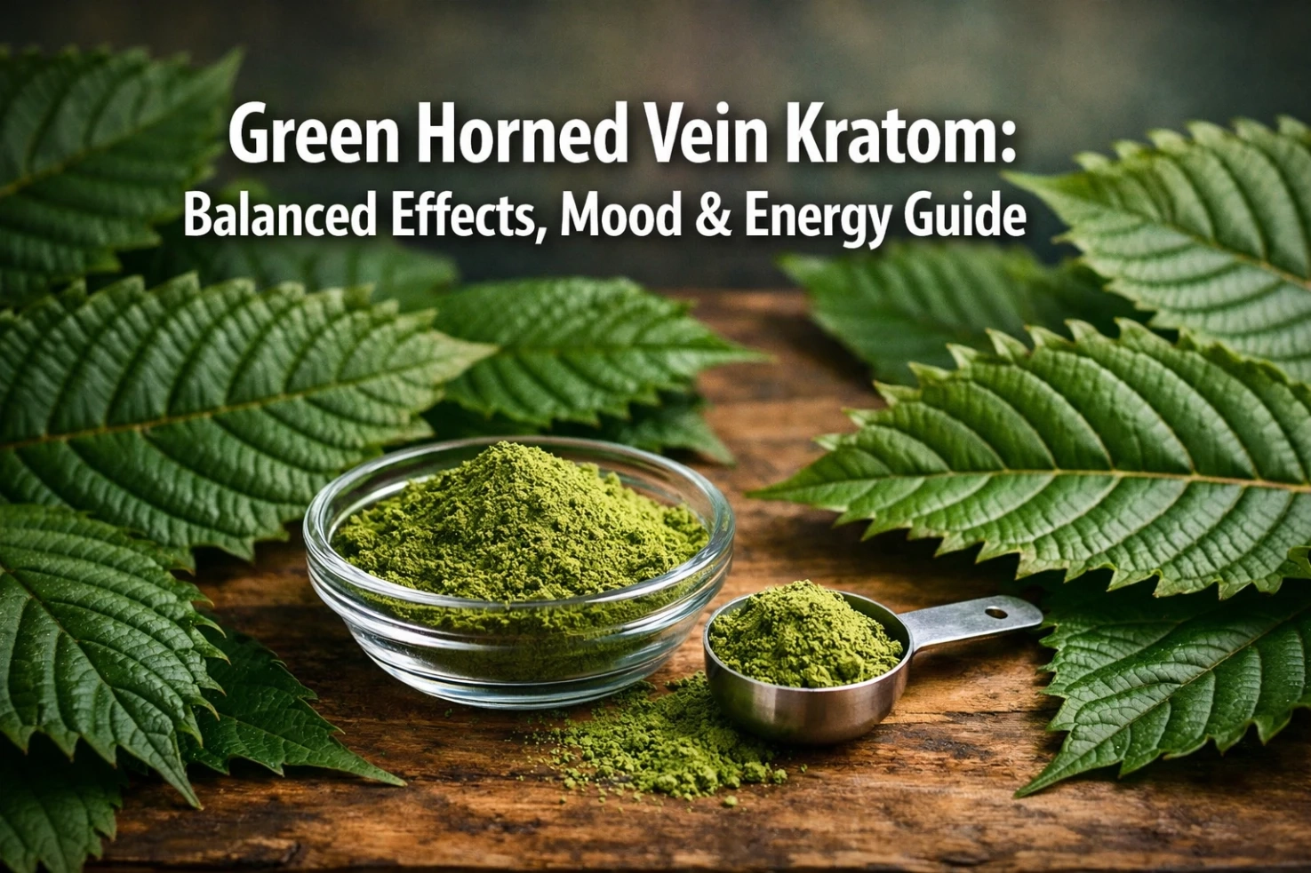 Green Horned Vein Kratom Balanced Effects, Mood & Energy Guide