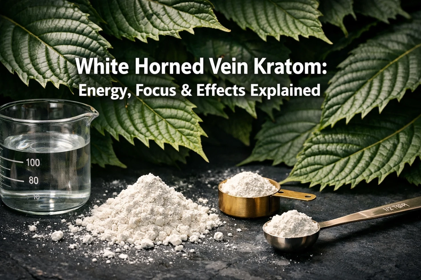 White Horned Vein Kratom Energy, Focus & Effects Explained
