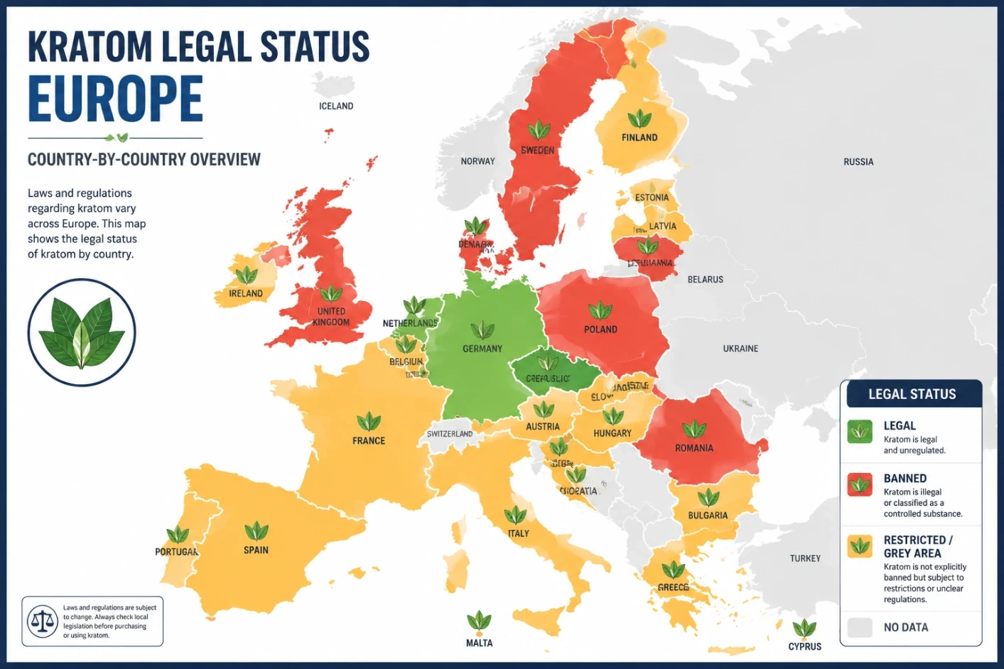Is Kratom Legal in Europe Country-by-Country Laws