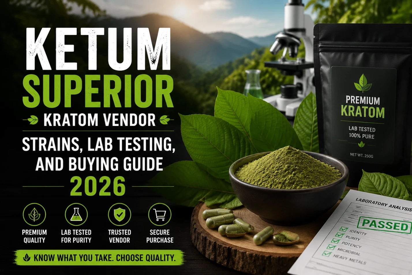 Ketum Superior Kratom Vendor Strains, Lab Testing, and Buying