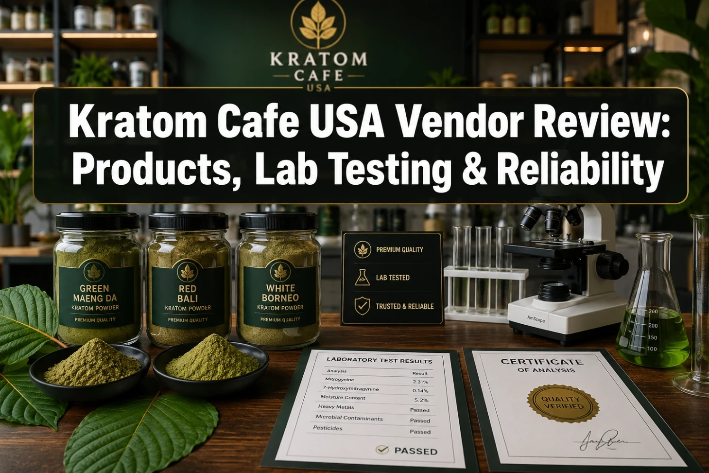 Kratom Cafe USA Vendor Review Products, Lab Testing, and Reliability