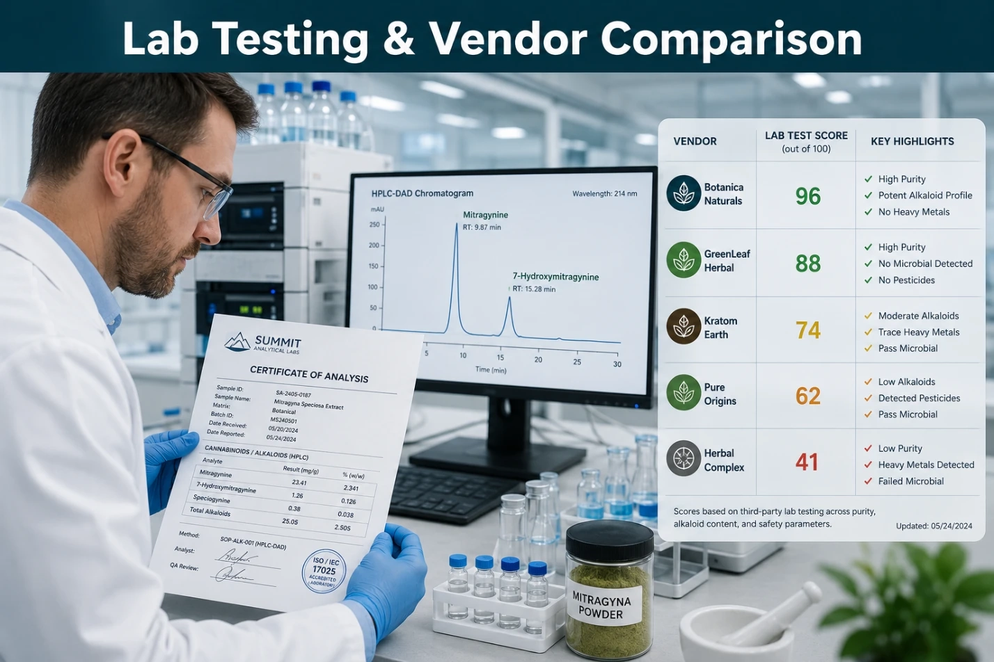 Sunset Kratom Vendor Review Products, Lab Testing